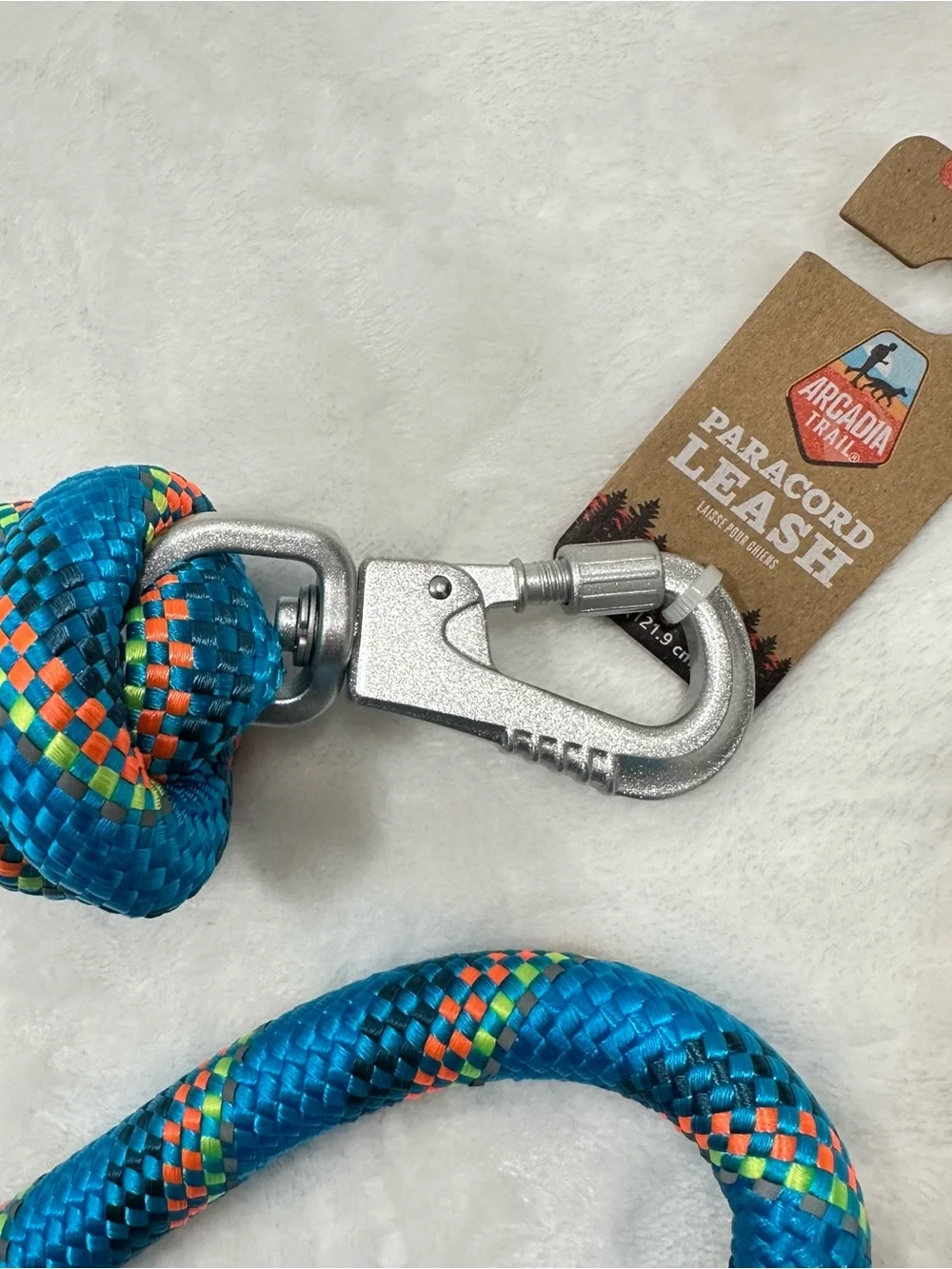 Arcadia Trail Blue Paracord Dog Leash 4ft Heavy Duty Durable Nylon NWOT